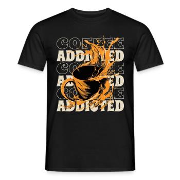 Coffee Coffee Addict Coffee Drinker Coffee Cup - Men's T-Shirt - black - Front - AI Model Male 178 light (178cm)