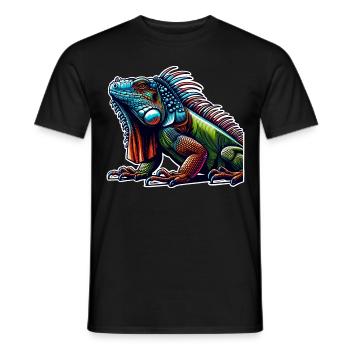 Iguane - T-shirt homme - noir - Devant - AI Model Male 178 light (178cm)