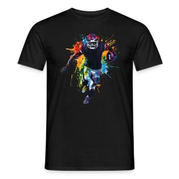 American Football Player - Männer T-Shirt - Schwarz - Vorne - AI Model Male 178 light (178cm)