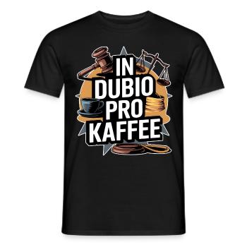 Jurist lustig Spruch Richter IN DUBIO PRO KAFFEE - Männer T-Shirt - Schwarz - Vorne - AI Model Male 178 light (178cm)