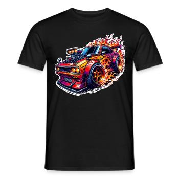 Sportwagen Tuning Auto - Männer T-Shirt - Schwarz - Vorne - AI Model Male 178 light (178cm)