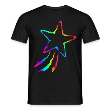 Shooting star - Men's T-Shirt - black - Front - AI Model Male 178 light (178cm)