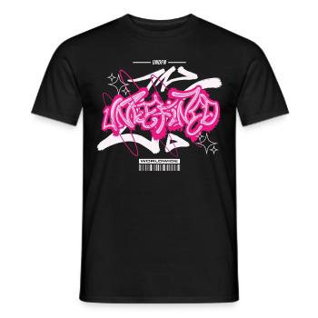Streetwear Urban Graffiti - Men's T-Shirt - black - Front - AI Model Male 178 light (178cm)