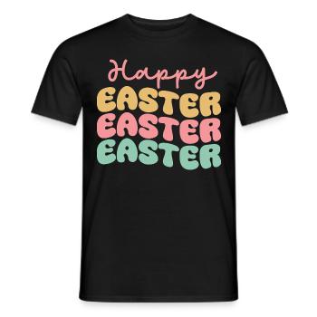 Happy Easter - Männer T-Shirt - Schwarz - Vorne - AI Model Male 178 light (178cm)