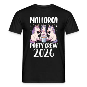 Majorque Party Crew 2026 (Garantie du prix le plus bas) - T-shirt homme - noir - Devant - AI Model Male 178 light (178cm)