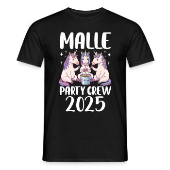 Malle Party Crew 2025 (Garantie du prix le plus bas) - T-shirt homme - noir - Devant - AI Model Male 178 light (178cm)