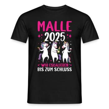 Malle 2025 We escalate to the end - Men's T-Shirt - black - Front - AI Model Male 178 light (178cm)