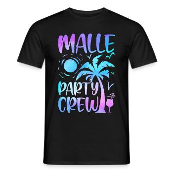 Malle Party Crew - Men's T-Shirt - black - Front - AI Model Male 178 light (178cm)