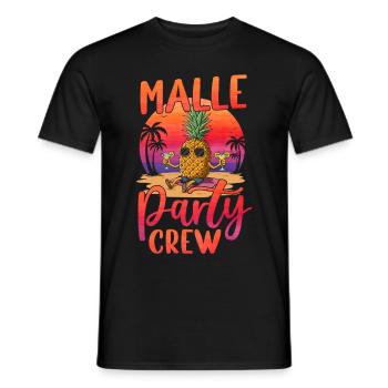 Malle Party Crew - Men's T-Shirt - black - Front - AI Model Male 178 light (178cm)