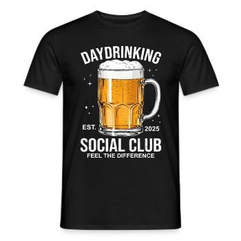 Daydrinking Social Club Beer 2025 - Men's T-Shirt - black - Front - AI Model Male 178 light (178cm)