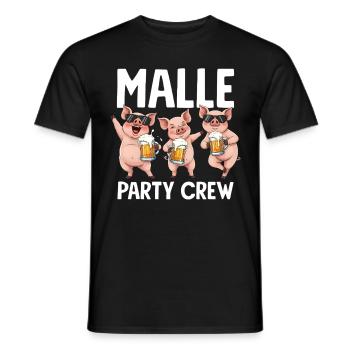 Malle Party Crew - Männer T-Shirt - Schwarz - Vorne - AI Model Male 178 light (178cm)