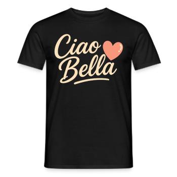Ciao Bella - Men's T-Shirt - black - Front - AI Model Male 178 light (178cm)
