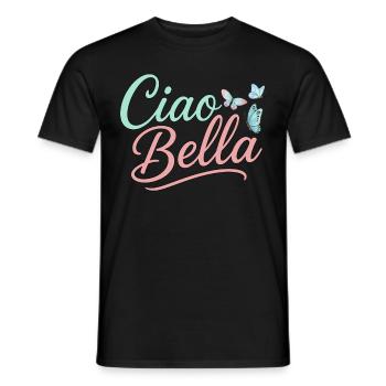 Ciao Bella - Men's T-Shirt - black - Front - AI Model Male 178 light (178cm)