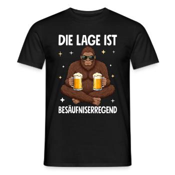 La situation est l’ivresse - T-shirt homme - noir - Devant - AI Model Male 178 light (178cm)