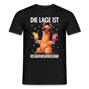 La situation est l’ivresse - T-shirt homme - noir - Devant - AI Model Male 178 light (178cm)