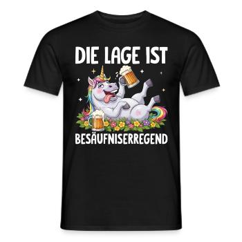 La situation est l’ivresse - T-shirt homme - noir - Devant - AI Model Male 178 light (178cm)