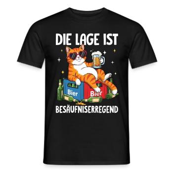 La situation est l’ivresse - T-shirt homme - noir - Devant - AI Model Male 178 light (178cm)
