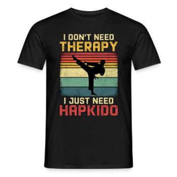 Thérapie Hapkido - T-shirt homme - noir - Devant - AI Model Male 178 light (178cm)