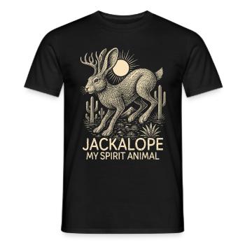 Jackalope My Spirit Animal - Men's T-Shirt - black - Front - AI Model Male 178 light (178cm)