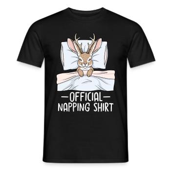 Official Napping shirt - Men's T-Shirt - black - Front - AI Model Male 178 light (178cm)