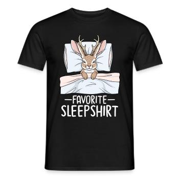 Favorite Sleepshirt - Men's T-Shirt - black - Front - AI Model Male 178 light (178cm)