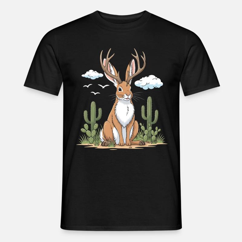 Jackalope Wüste - Männer T-Shirt - Schwarz
