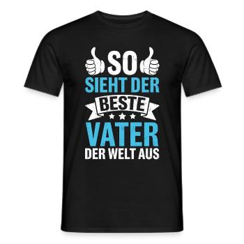 So Sieht Der Beste Vater Der Welt Aus - Männer T-Shirt - Schwarz - Vorne - AI Model Male 178 light (178cm)