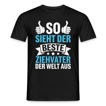 This is what the best foster father in the world looks like - Men's T-Shirt - black - Front - AI Model Male 178 light (178cm)