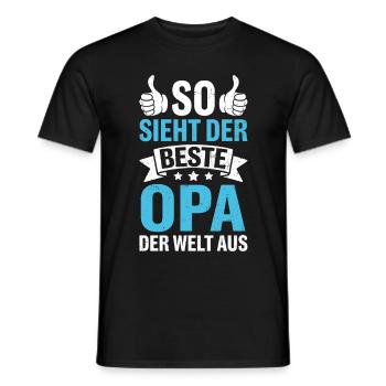 So Sieht Der Beste Opa Der Welt Aus - Männer T-Shirt - Schwarz - Vorne - AI Model Male 178 light (178cm)