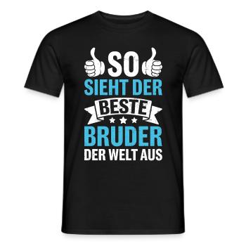 This is what the best brother in the world looks like - Men's T-Shirt - black - Front - AI Model Male 178 light (178cm)