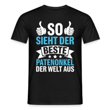So Sieht Der Beste Patenonkel Der Welt Aus - Männer T-Shirt - Schwarz - Vorne - AI Model Male 178 light (178cm)