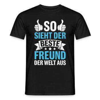 So Sieht Der Beste Freund Der Welt Aus - Männer T-Shirt - Schwarz - Vorne - AI Model Male 178 light (178cm)