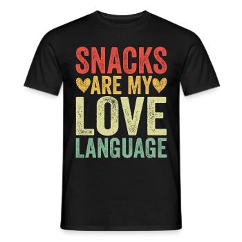 Les collations sont mon langage d’amour - T-shirt homme - noir - Devant - AI Model Male 178 light (178cm)