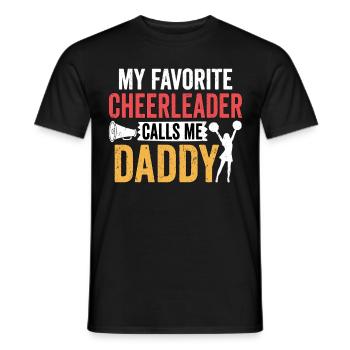 My Favorite Cheerleader Calls Me Daddy - Men's T-Shirt - black - Front - AI Model Male 178 light (178cm)
