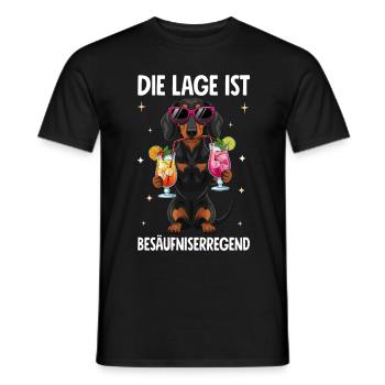Die Lage Ist Besäufniserregend - Männer T-Shirt - Schwarz - Vorne - AI Model Male 178 light (178cm)