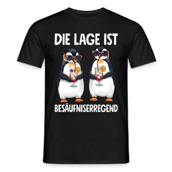 Die Lage Ist Besäufniserregend - Männer T-Shirt - Schwarz - Vorne - AI Model Male 178 light (178cm)
