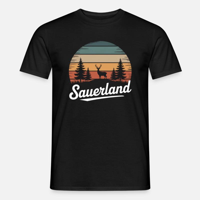 Sauerland - Männer T-Shirt - Schwarz