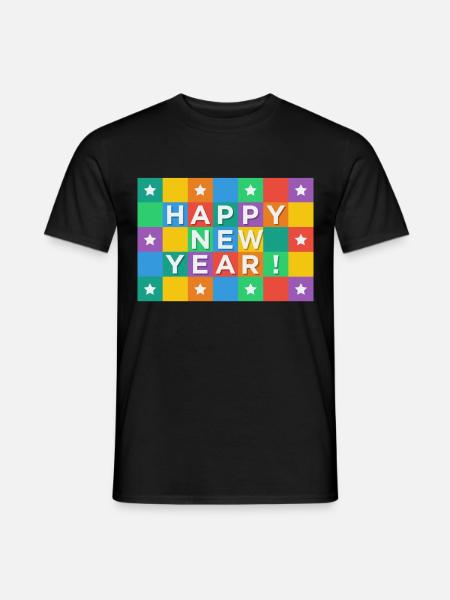 New Years Eve, New Year, New Year's Day, gift - Men's T-Shirt - black