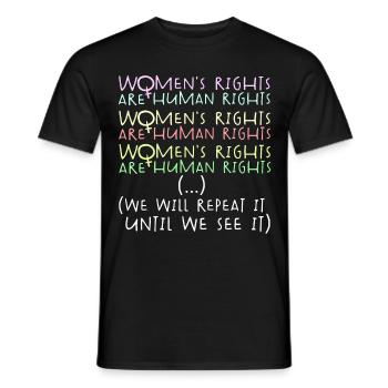 Droits des femmes, droits humains, égalité - T-shirt homme - noir - Devant - AI Model Male 178 light (178cm)