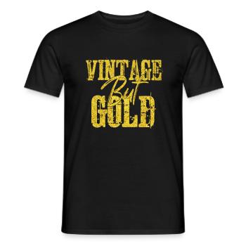 Vintage but gold - Men's T-Shirt - black - Front - AI Model Male 178 light (178cm)