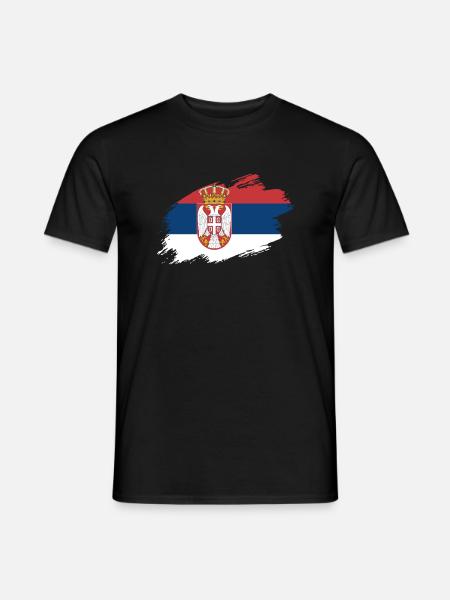 Drapeau Serbie drapeau serbe - T-shirt homme - noir