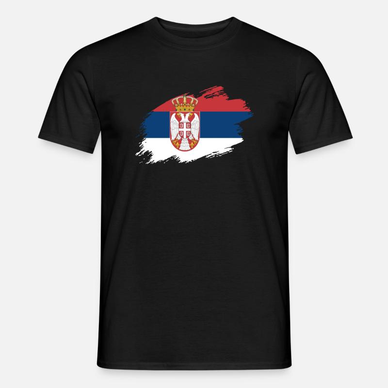 Drapeau Serbie drapeau serbe - T-shirt homme - noir