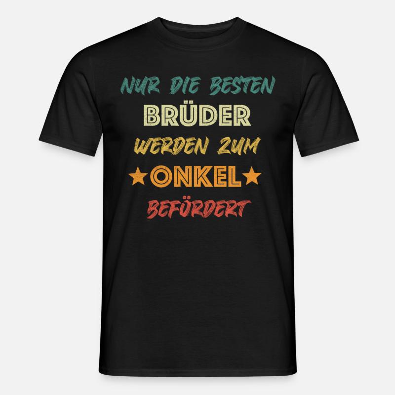 Onkel Bruder wird Onkel - Männer T-Shirt - Schwarz