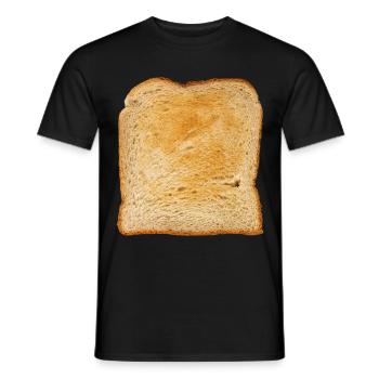 Grille-pain de petit-déjeuner de pain de pain grillé drôle - T-shirt homme - noir - Devant - AI Model Male 178 light (178cm)