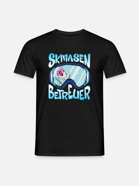 Skihasen Betreuer - Schifahrer Apres Ski Party - Männer T-Shirt - Schwarz