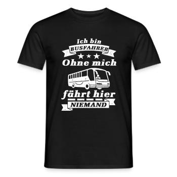 Lustiger Busfahrer Bus Busfahrerin Spruch - Männer T-Shirt - Schwarz - Vorne - AI Model Male 178 light (178cm)