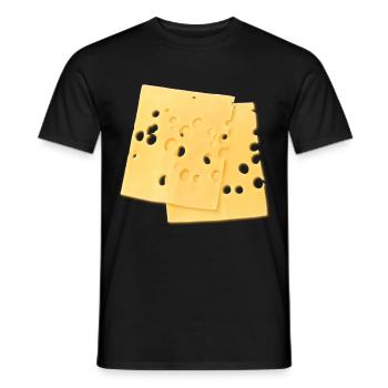 Eine Scheibe Käse für Toastbrot Frühstück - Männer T-Shirt - Schwarz - Vorne - AI Model Male 178 light (178cm)