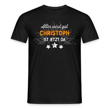 Christoph Name Vorname Geburtstag - Männer T-Shirt - Schwarz - Vorne - AI Model Male 178 light (178cm)