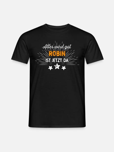 Robin Name Vorname Geburtstag - Männer T-Shirt - Schwarz