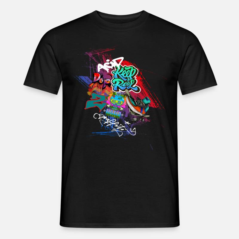 Conception de graffitis - T-shirt homme - noir
